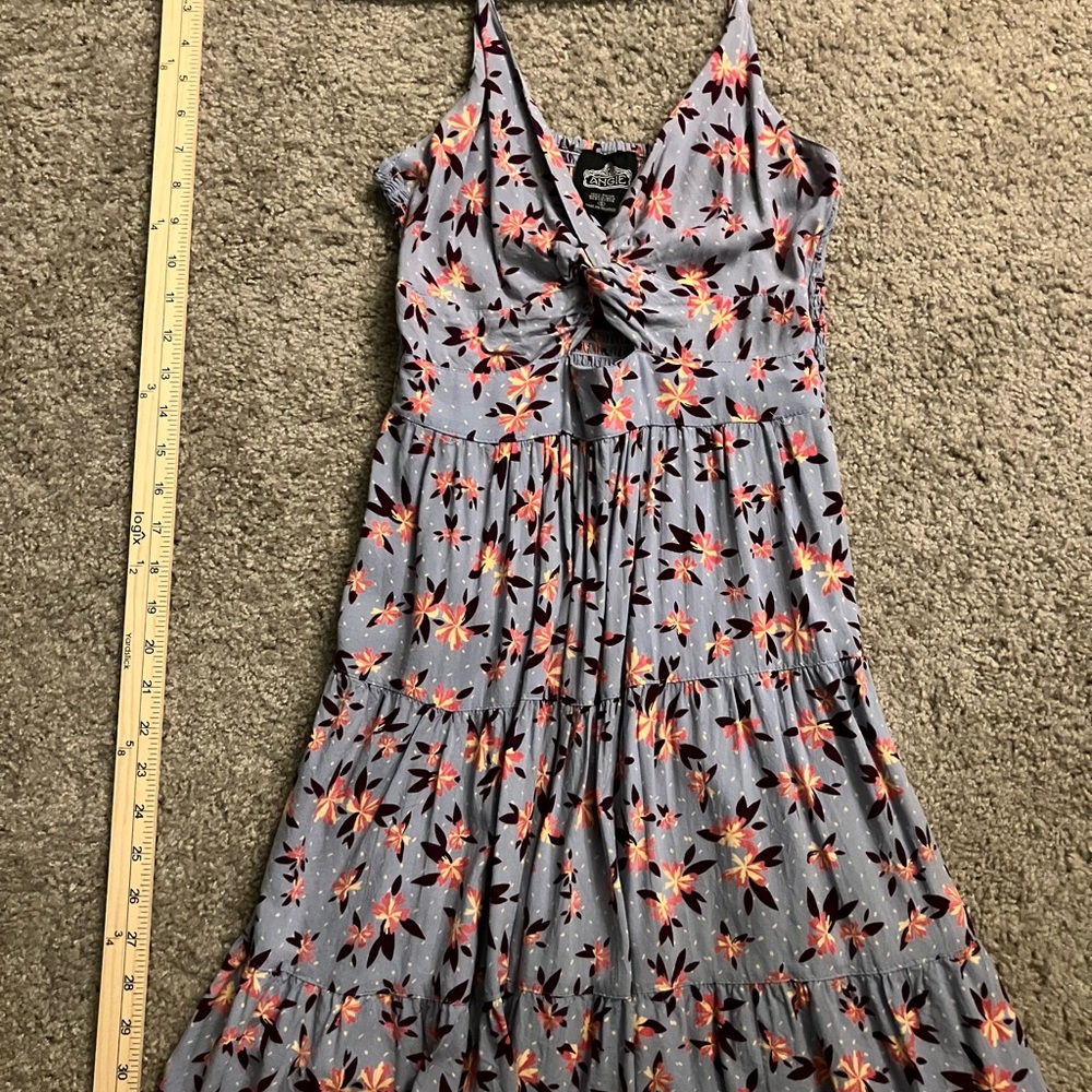 Angie Purple Floral Mini Dress